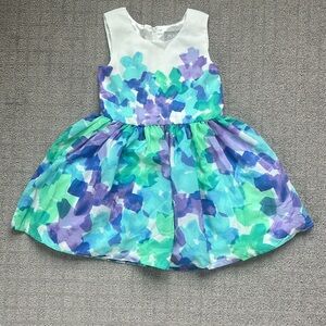 Children’s Place Sleeveless Party Dress White Blue Purple Green Girl’s Size 5